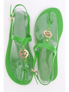 Michael Kors Sondra Women's Size 11 Green Jelly Slingback Thong Flat Sandals